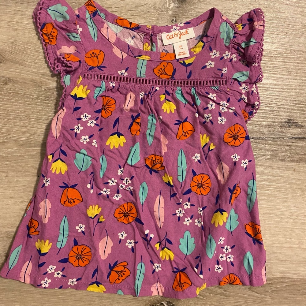 Cat & Jack floral print toddlers shirt